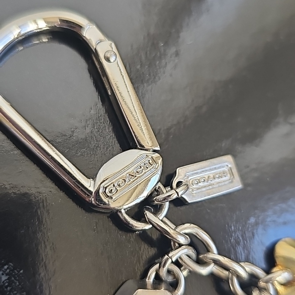 Coach Multi Metallic Letter Keychain Bag charm - Picture 3 of 6